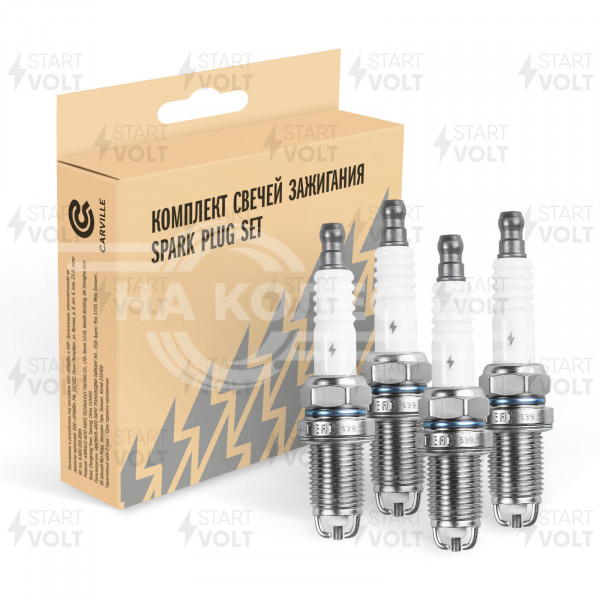 Комплект свечей зажигания для автомобилей Renault Logan (04-)/Sandero (07-) K7M 1.6i 8кл. (4шт)