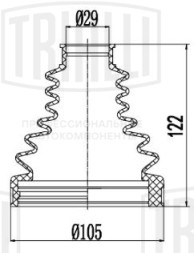 Пыльник ШРУСа внутреннего для автомобилей Ford Transit (13-) 2.2TDCi