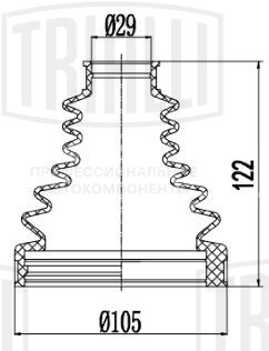 Пыльник ШРУСа внутреннего для автомобилей Ford Transit (13-) 2.2TDCi