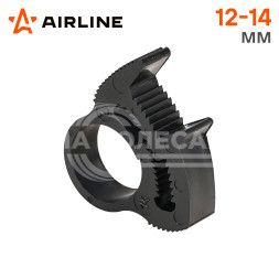 Хомут 12-14/7 мм, силовой зубчатый замок, пластик (ПА66) черный