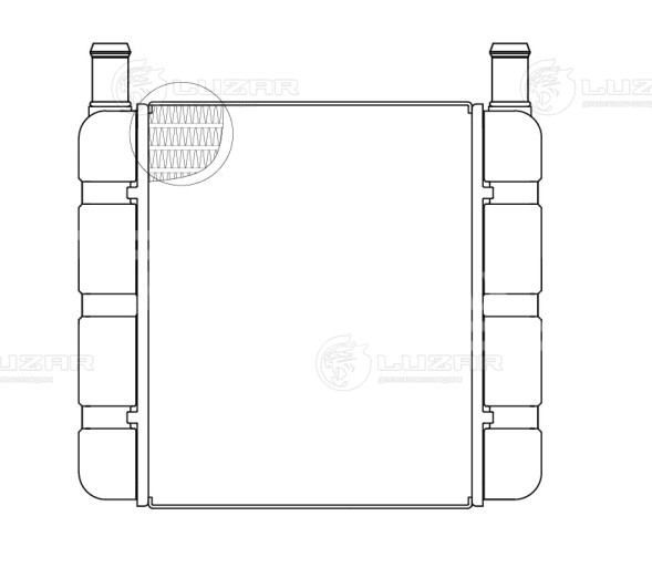 Радиатор отопителя для тракторов МТЗ-80 (алюминиевый, трубки в одну сторону)