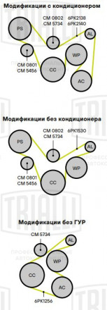 Ролик привод. ремня для автомобилей Hyundai Solaris (10-)/Kia Rio (10-) 1.4i/1.6i [Gamma] опорный (CM 0802)