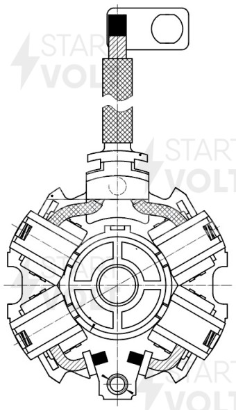 Узел щеточный стартера для автомобилей Nissan X-Trail T31 (07-) 2.5i/X-Trail T30 (01-) 2.0i/2.5i