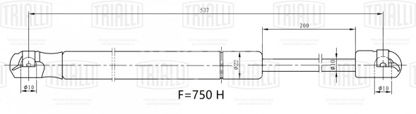 Амортизатор (упор) крышки багажника для автомобиля Peugeot 308 (07-) универсал