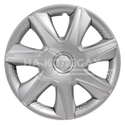 Колпаки колесные 16&quot; &quot;Джой&quot;, серебристый, карбон, компл. 2 шт.