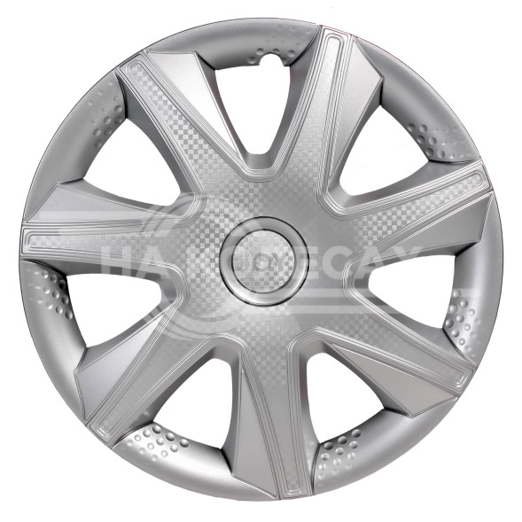 Колпаки колесные 16&quot; &quot;Джой&quot;, серебристый, карбон, компл. 2 шт.