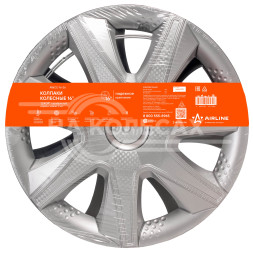 Колпаки колесные 16&quot; &quot;Джой&quot;, серебристый, карбон, компл. 2 шт.