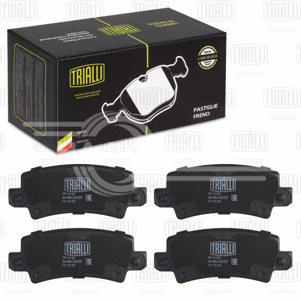 Колодки тормозные дисковые задние для автомобилей Toyota Corolla (E12) (02-) (PF 4108)