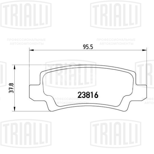 Колодки тормозные дисковые задние для автомобилей Toyota Corolla (E12) (02-) (PF 4108)