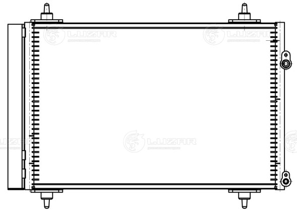 Радиатор кондиционера для автомобилей Peugeot  307 (00-)/308 (07-)/408 (10-)