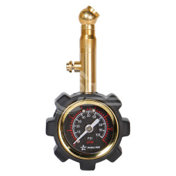 Манометр стрелочный металл. 7АТМ диам. 40мм обрезин. с клапаном сброса PRO