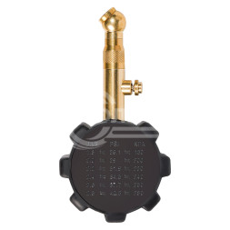 Манометр стрелочный металл. 7АТМ диам. 40мм обрезин. с клапаном сброса PRO