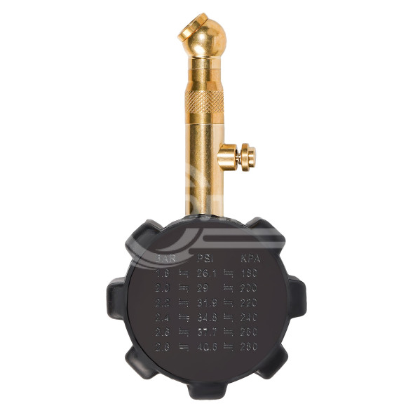 Манометр стрелочный металл. 7АТМ диам. 40мм обрезин. с клапаном сброса PRO