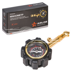 Манометр стрелочный металл. 7АТМ диам. 40мм обрезин. с клапаном сброса PRO