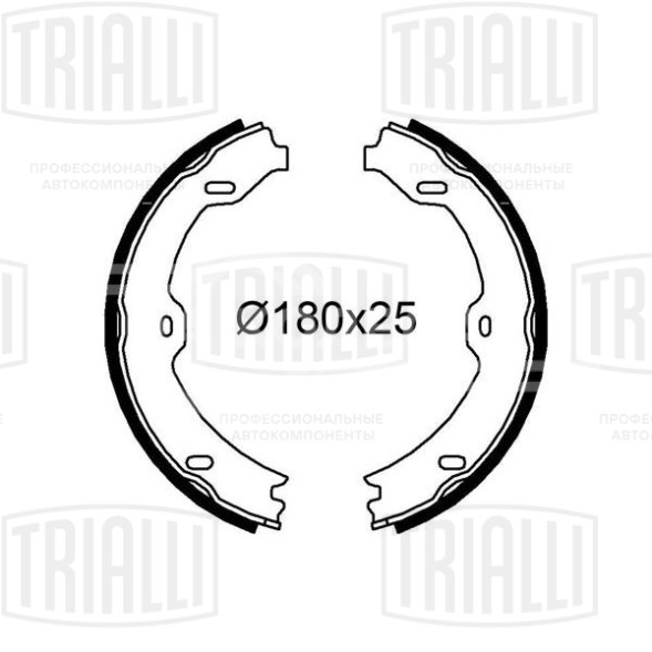 Колодки тормозные для автомобилей Mercedes E-Class (W211) (02-) барабанные стояночного тормоза 180x25