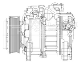 Компрессор кондиционера для автомобилей BMW 5 (F10) (10-)/X5 (F15) (13-)/X6 (F16) (14-) 2.0i/3.0d