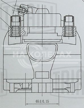 Суппорт тормозной для автомобилей Ford Mondeo IV (07-)/Volvo XC70 (07-) передний правый d=60мм