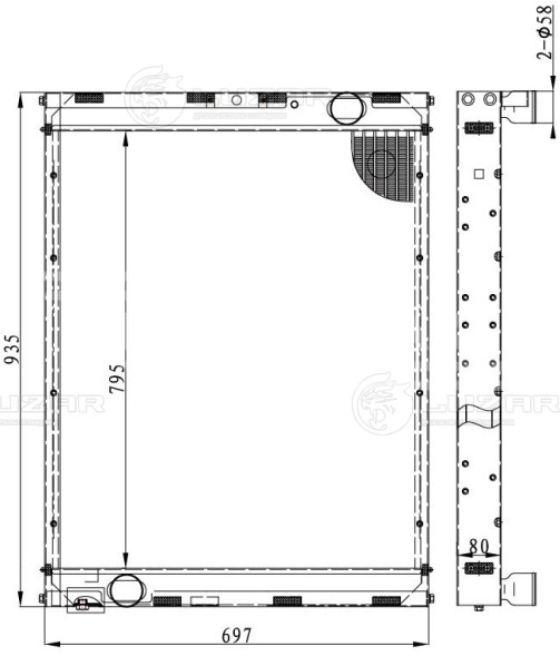 Радиатор охлаждения для автомобилей КАМАЗ 43118 E-5