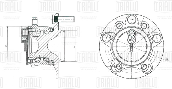 Ступица задняя в сборе с подшипником для автомобиля Mazda 6 (12-)/CX-5 (11-)