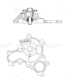 Насос водяной для автомобилей Toyota Land Cruiser 200 (07-) 4.6i V8 [1UR-FE]