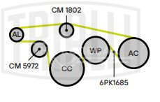 Ролик приводного ремня для автомобилей SsangYong Kyron (05-)/Actyon (05-) 2.0XDi/VW Touareg (02-)/Audi Q7 (06-) 2.5TDi/2.7TDi/3.0TDI /Mercedes Sprinter (00-)/M W164 (05-) (опорный)