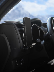 Держатель для телефона автомобильный в дефлектор гравитационный анодированный