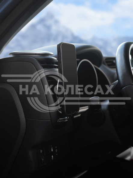Держатель для телефона автомобильный в дефлектор гравитационный анодированный