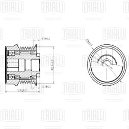 Ролик генератора (обгонная муфта) для автомобиля Toyota Land Cruiser Prado (09-) 2.7i