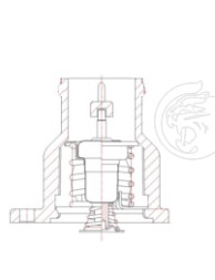 Термостат для автомобилей Калина (с нижней крышкой) (&quot;зимний&quot; 92°C)
