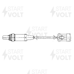Датчик кислорода для автомобилей Lifan Solano (10-) 1.6i зелёный разъём