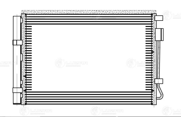 Радиатор кондиционера для автомобилей Solaris (17-)/Rio (17-)