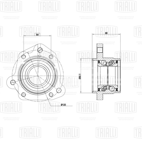 Ступица задняя правая с подшипником для автомобиля Honda CR-V (95-)