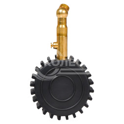 Манометр стрелочный металл. 7АТМ диам. 50мм обрезин. с клапаном сброса PRO