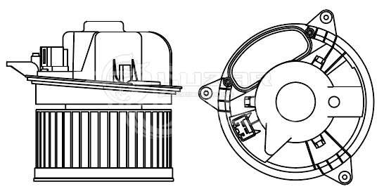 Электровентилятор отопителя для автомобилей Ford Focus I (98-)/Mondeo III (00-) (auto A/C)
