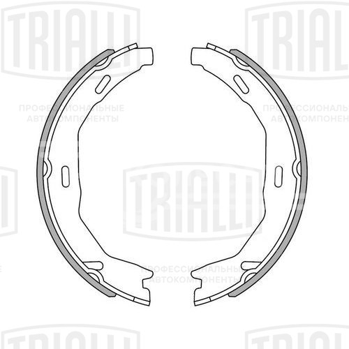 Колодки тормозные для автомобилей Mercedes-Benz C-Class (W204) (07-) барабанные стояночного тормоза 164x25