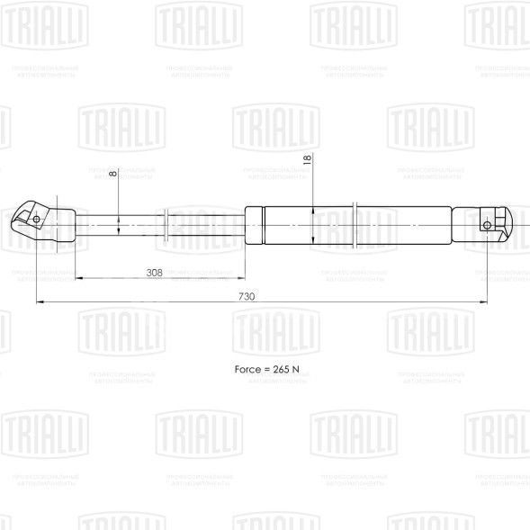 Амортизатор (упор) капота для автомобиля Volkswagen Golf 6 (08-)