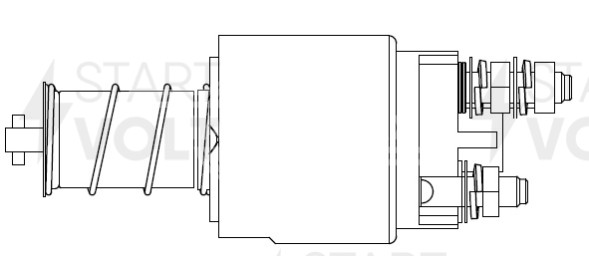 Реле втягивающее стартера для автомобилей Лада 2101-1119/2121-21214/2123 н/о (тип АвтоВАЗ)
