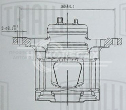 Суппорт тормозной для автомобилей Chevrolet Aveo T200 (02-)/T250 (06-)/T255 (08-) передний левый d=52мм