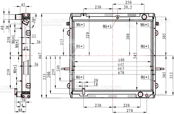 Радиатор охлаждения для автомобилей ГАЗон Next (16-) c двигателем ЯМЗ 534