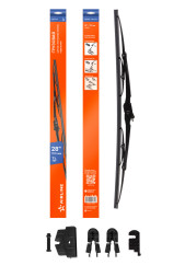 Щетка стеклоочистителя 700 мм (28&quot;) каркасная грузовая 3 адаптера в комплекте