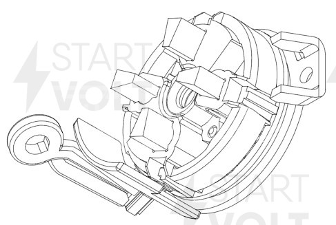Узел щеточный стартера для автомобилей Ford Focus II (04-) 1.4i/1.6i/Focus III (10-) 1.6Ti