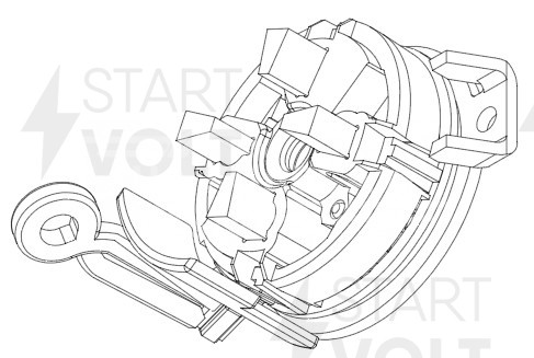 Узел щеточный стартера для автомобилей Ford Focus II (04-) 1.4i/1.6i/Focus III (10-) 1.6Ti