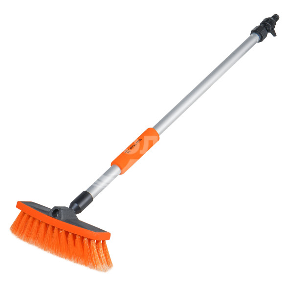 Швабра с насадкой для шланга, щеткой 20см и ручкой 75см