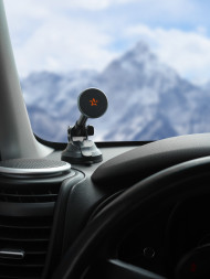 Держатель для телефона автомобильный на торпедо/лоб. стекло магнитный с телескоп. кроншт.