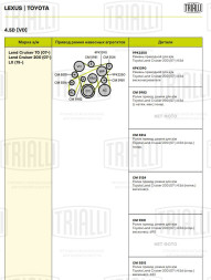 Ролик привод. ремня для автомобилей Toyota Land Cruiser 200 (07-) 4.5d [VD] (натяжной) ремня висконагревателя (CM 5124)