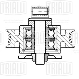 Ролик привод. ремня для автомобилей Toyota Land Cruiser 200 (07-) 4.5d [VD] (натяжной) ремня висконагревателя (CM 5124)