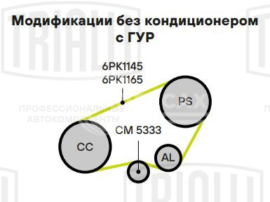 Ролик приводного ремня для автомобилей Peugeot Partner (96-)/Fiat Ducato (98-) 1.8d/1.9d/2.1d [XUD] A/C- с ГУР (натяжной) с кронштейном