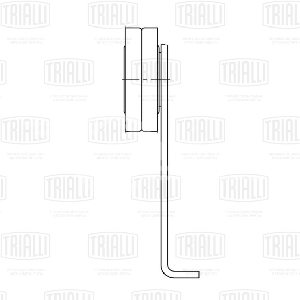 Ролик приводного ремня для автомобилей Peugeot Partner (96-)/Fiat Ducato (98-) 1.8d/1.9d/2.1d [XUD] A/C- с ГУР (натяжной) с кронштейном