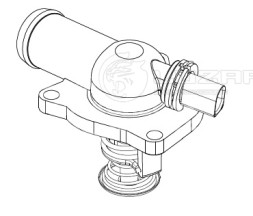 Термостат для автомобилей VW Golf IV (97-)/Bora (00-) 1.6i (109°С) (с корпусом)