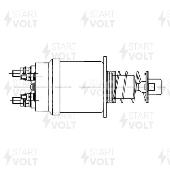 Реле втягивающее стартера для автомобилей ЗИЛ-130, 431410 с двигателем 508 (12В)